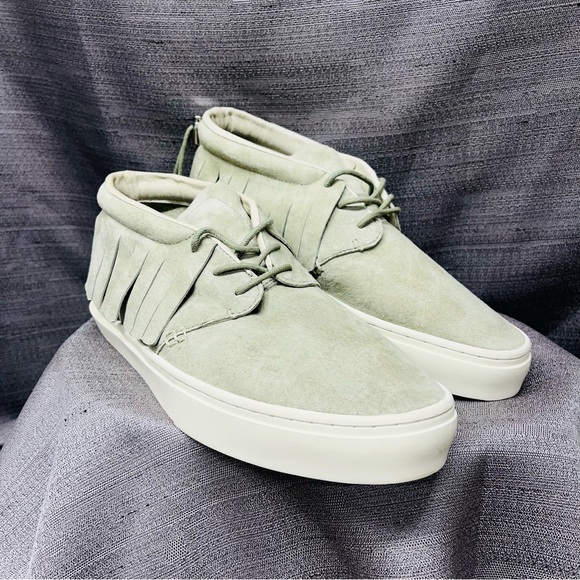 Clear Weather Men's One-O-One Suede Fringe Sneakers in Elm US 10 - Picture 2 of 10